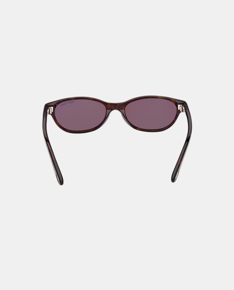 Imagen 5 de Gafa de sol de mujer ovalada en acetato - Tom Ford - Marrón Marrón
