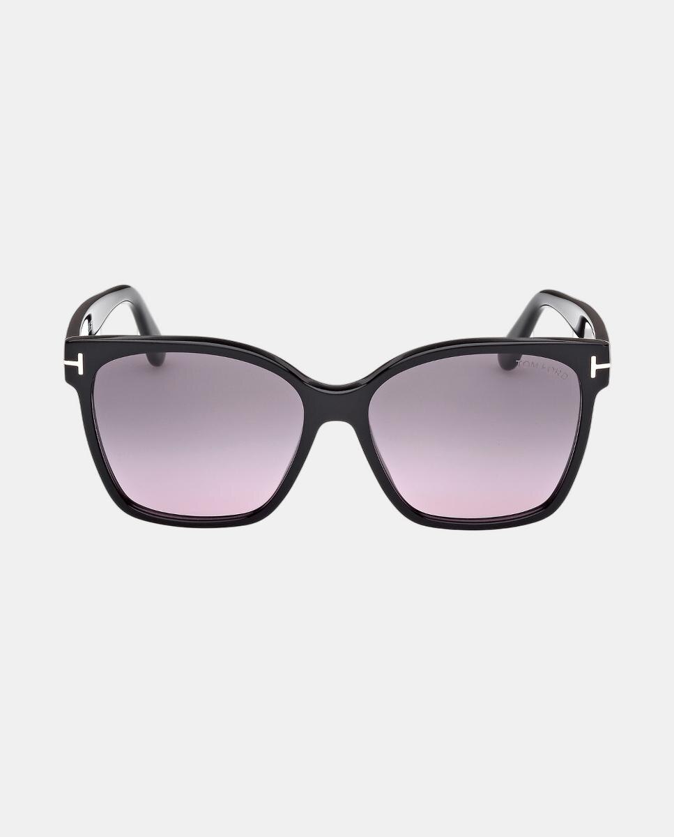 Imagen 0 de Gafa de sol de mujer mariposa en acetato con lente degradada Negro