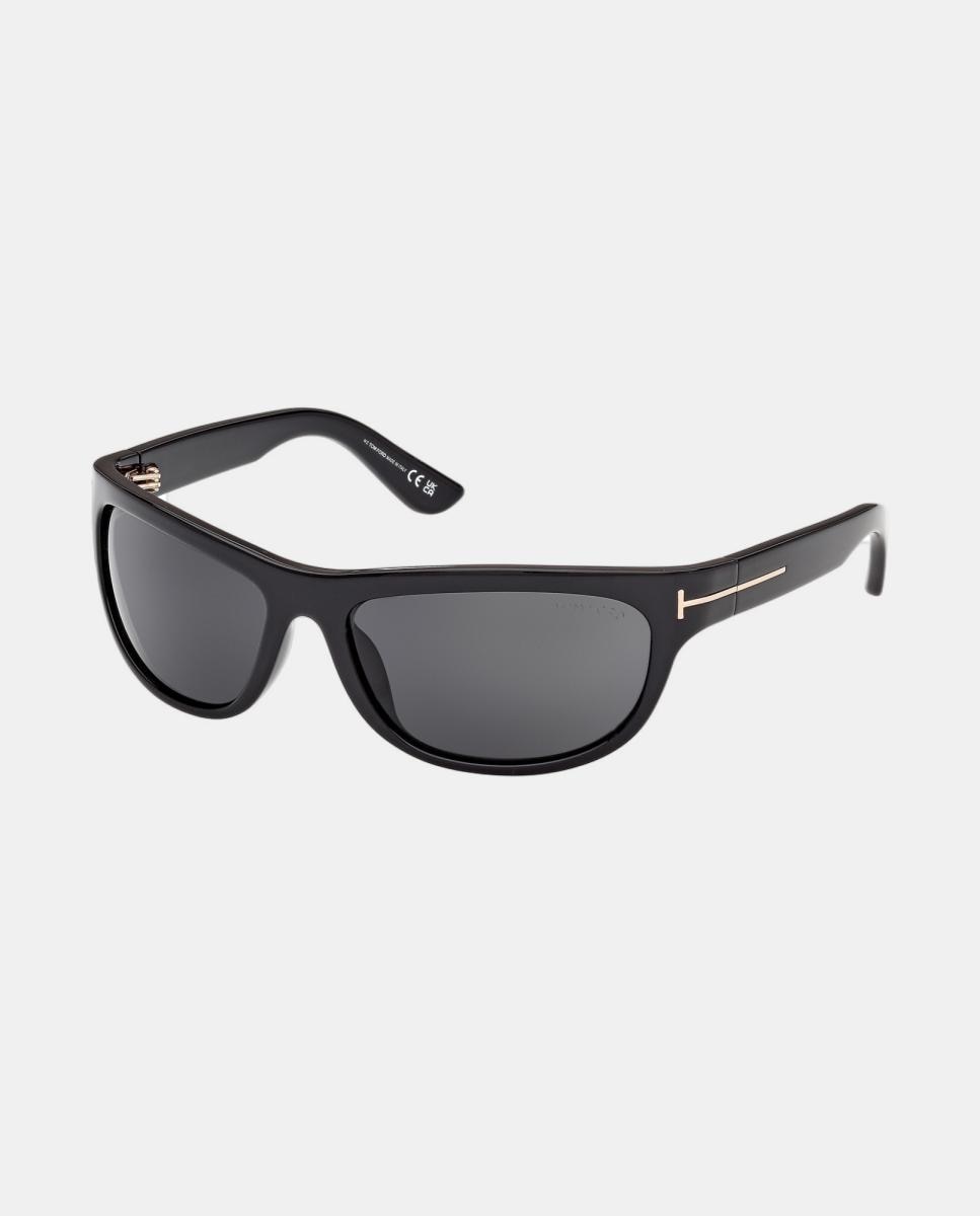 Gafa de sol de hombre rectangular en inyectado - Tom Ford - Negro Negro-2