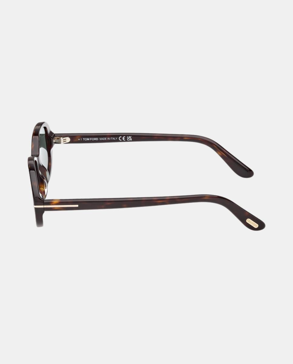 Gafa de sol de mujer ovalada en acetato - Tom Ford - Marrón Marrón-3