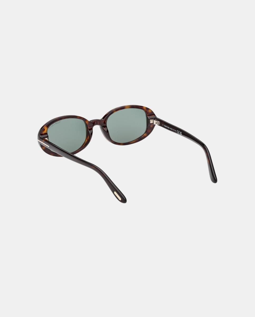 Gafa de sol de mujer ovalada en acetato - Tom Ford - Marrón Marrón-4