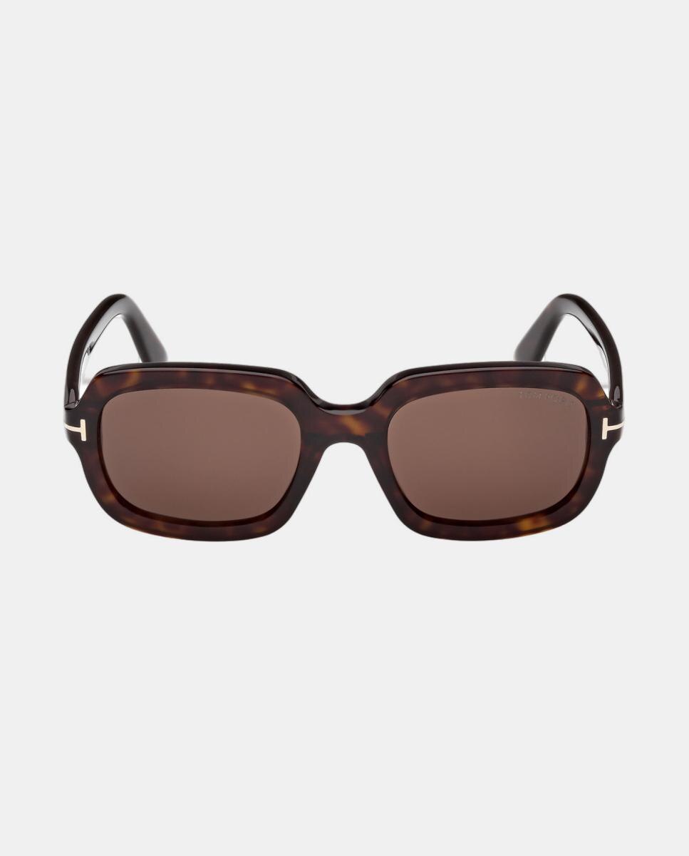Imagen 0 de Gafa de sol de mujer rectangular en acetato Marrón