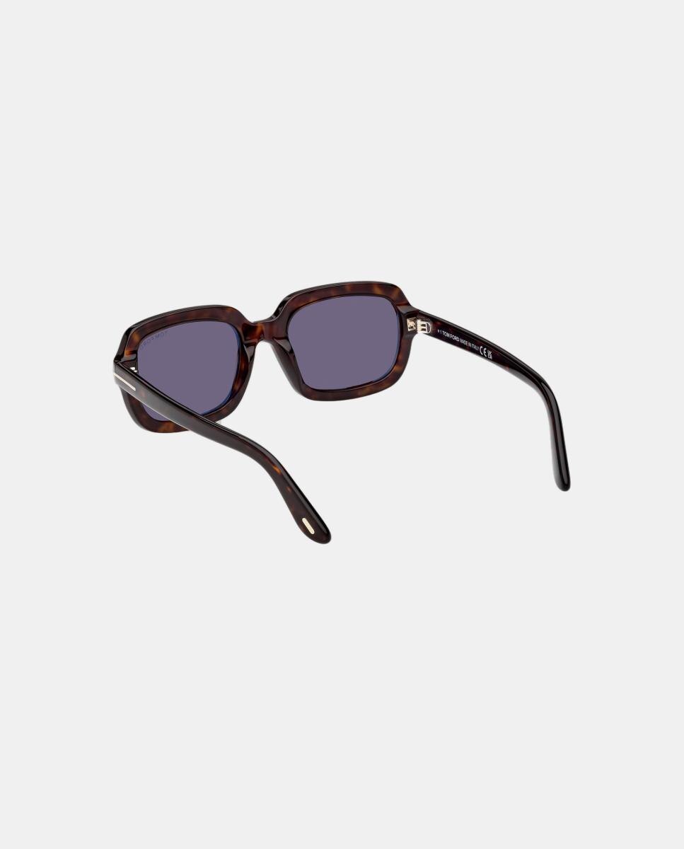 Gafa de sol de mujer rectangular en acetato - Tom Ford - Marrón Marrón-4