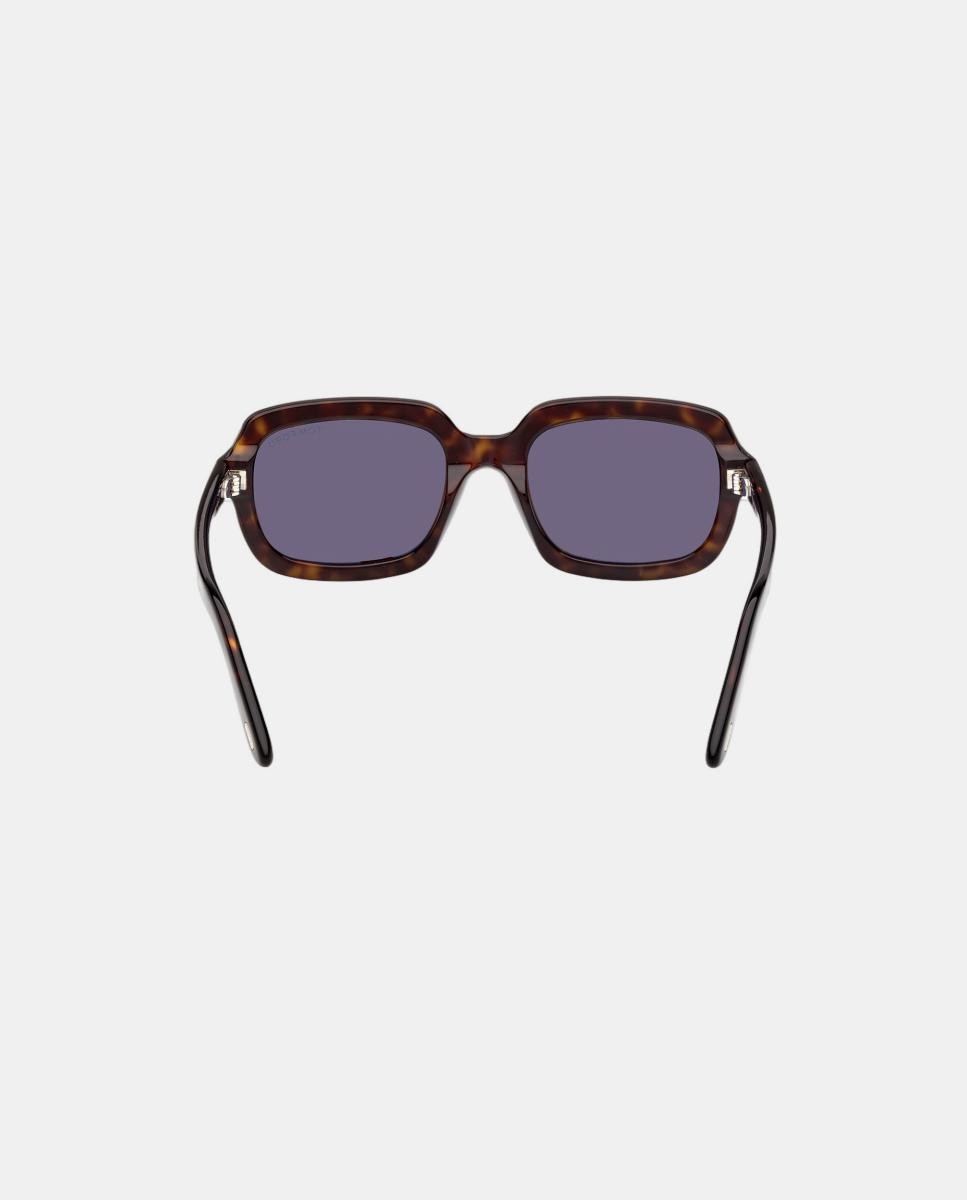 Gafa de sol de mujer rectangular en acetato - Tom Ford - Marrón Marrón-5