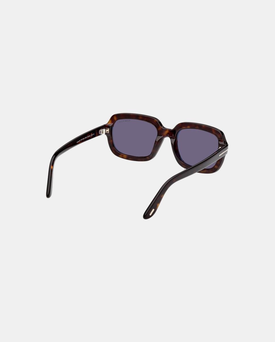 Gafa de sol de mujer rectangular en acetato - Tom Ford - Marrón Marrón-6