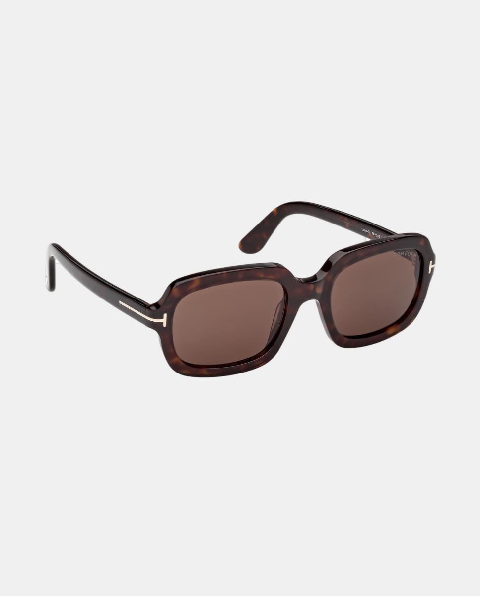 Gafa de sol de mujer rectangular en acetato - Tom Ford - Marrón Marrón-8