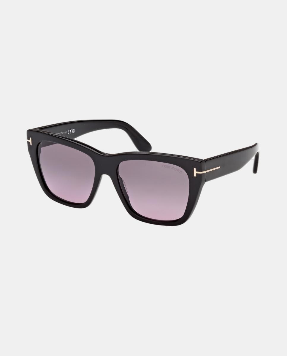 Gafa de sol de mujer mariposa en acetato con lente degradada - Tom Ford - Negro Negro-2
