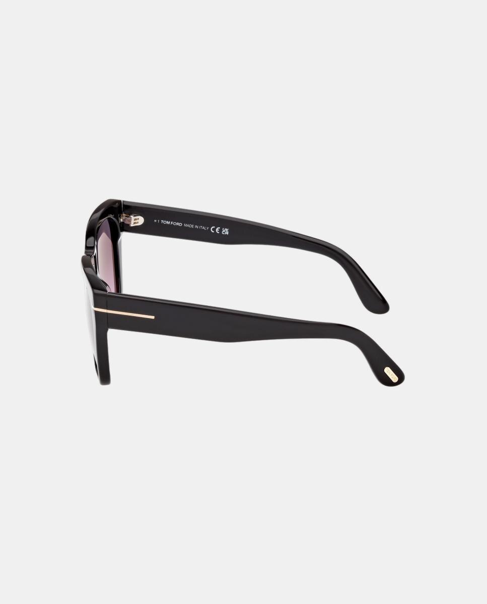 Gafa de sol de mujer mariposa en acetato con lente degradada - Tom Ford - Negro Negro-3