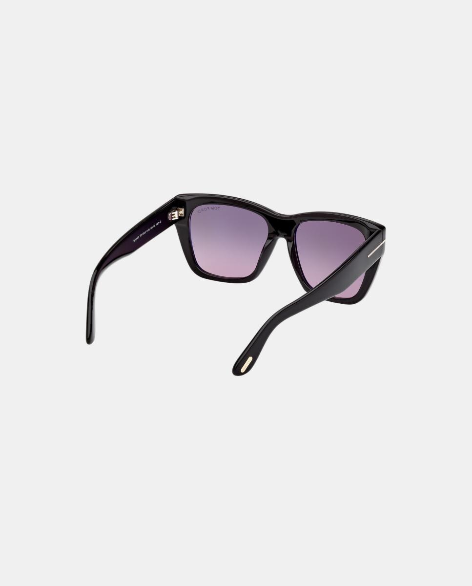 Gafa de sol de mujer mariposa en acetato con lente degradada - Tom Ford - Negro Negro-6