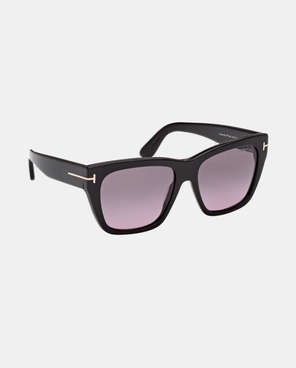 Gafa de sol de mujer mariposa en acetato con lente degradada - Tom Ford - Negro Negro-8