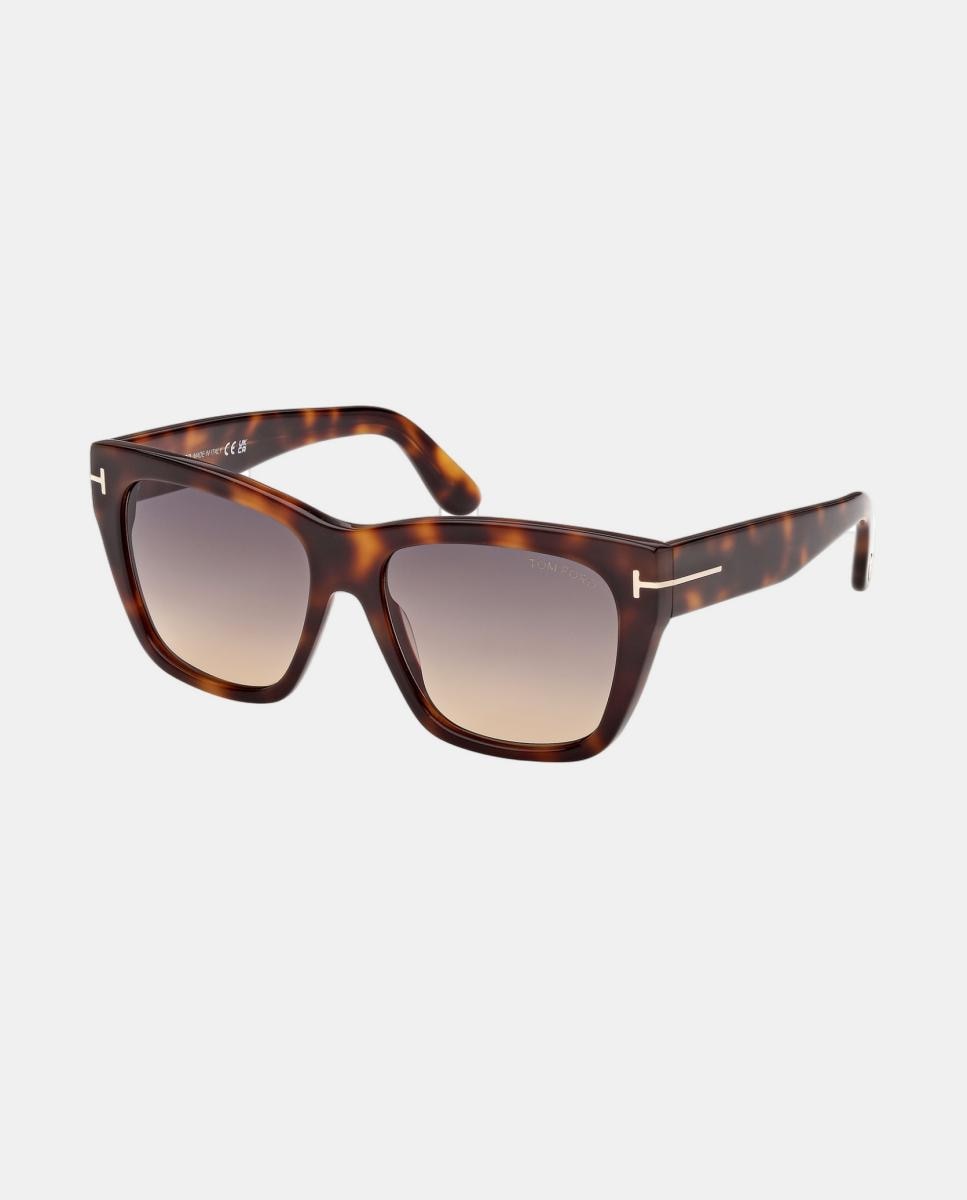 Gafa de sol de mujer mariposa en acetato con lente degradada - Tom Ford - Marrón Marrón-2