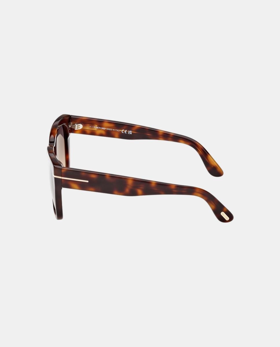 Gafa de sol de mujer mariposa en acetato con lente degradada - Tom Ford - Marrón Marrón-3