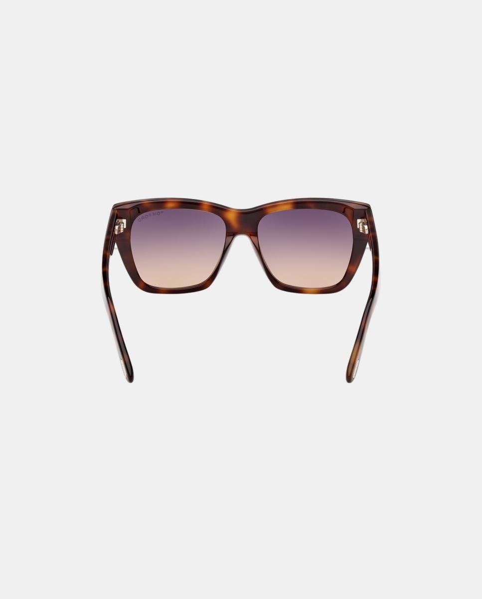 Gafa de sol de mujer mariposa en acetato con lente degradada - Tom Ford - Marrón Marrón-5
