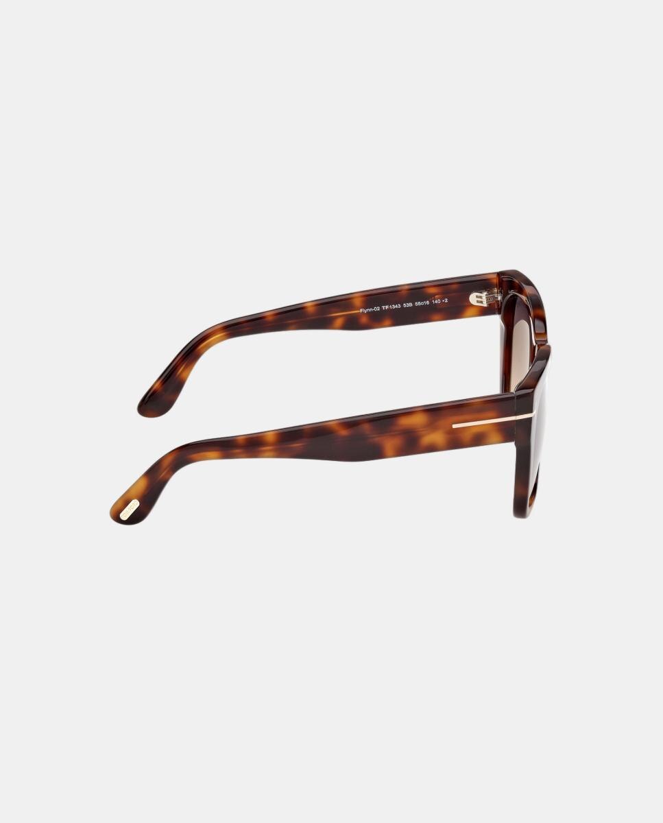 Gafa de sol de mujer mariposa en acetato con lente degradada - Tom Ford - Marrón Marrón-7