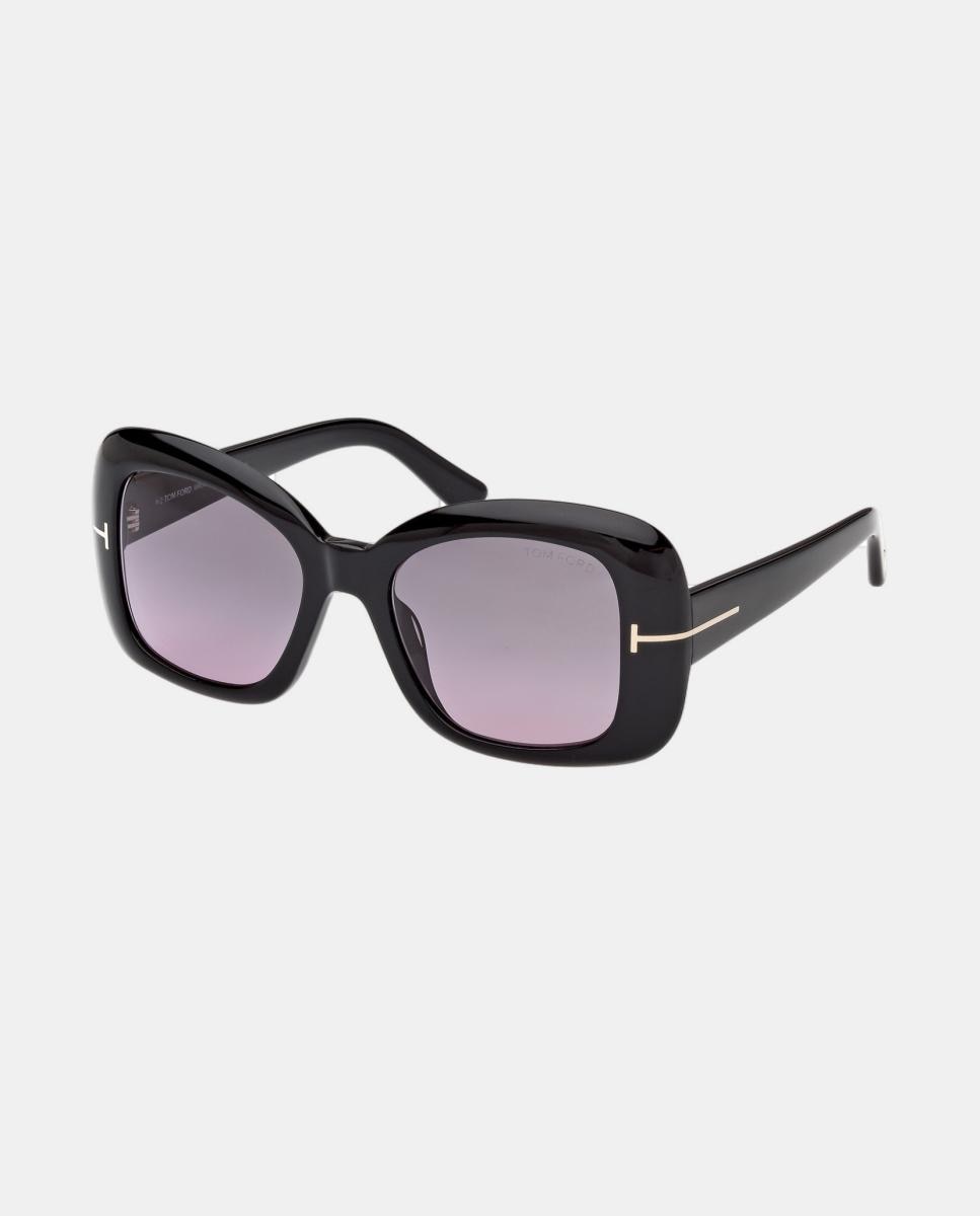 Imagen 2 de Gafa de sol de mujer cuadrada en acetato con lente degradada - Tom Ford - Negro Negro