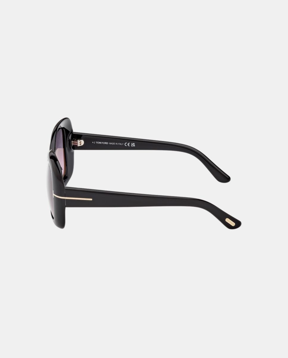 Imagen 3 de Gafa de sol de mujer cuadrada en acetato con lente degradada - Tom Ford - Negro Negro