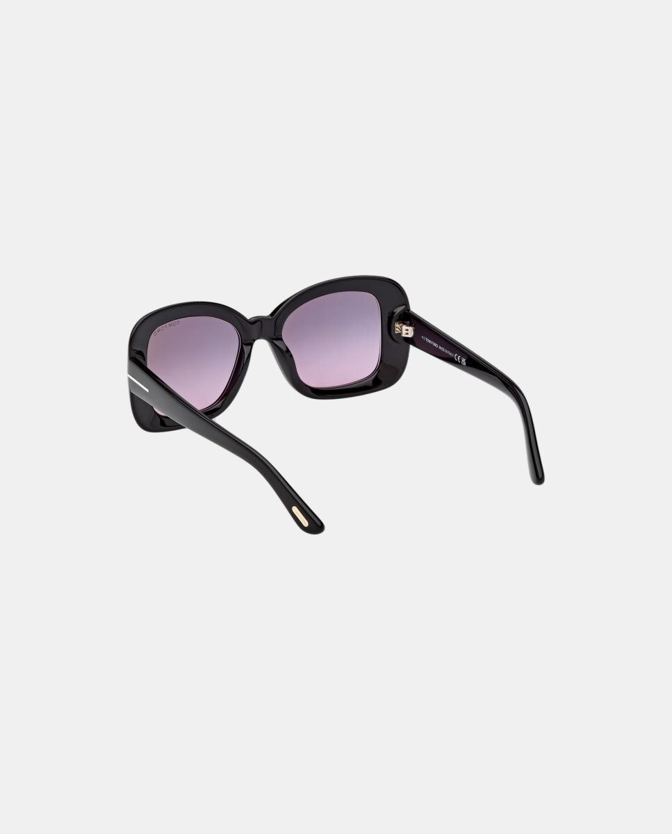 Imagen 4 de Gafa de sol de mujer cuadrada en acetato con lente degradada - Tom Ford - Negro Negro