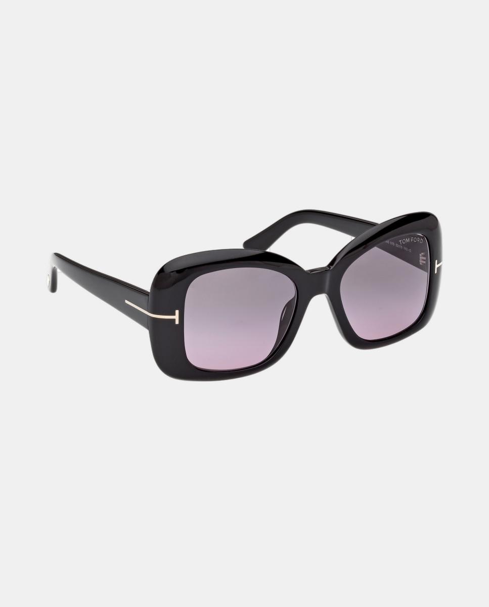 Imagen 8 de Gafa de sol de mujer cuadrada en acetato con lente degradada - Tom Ford - Negro Negro