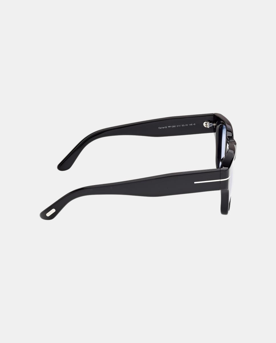 Gafas de sol FT1280 CAINE-02 de hombre cuadrada en acetato - Tom Ford - Negro Negro-7