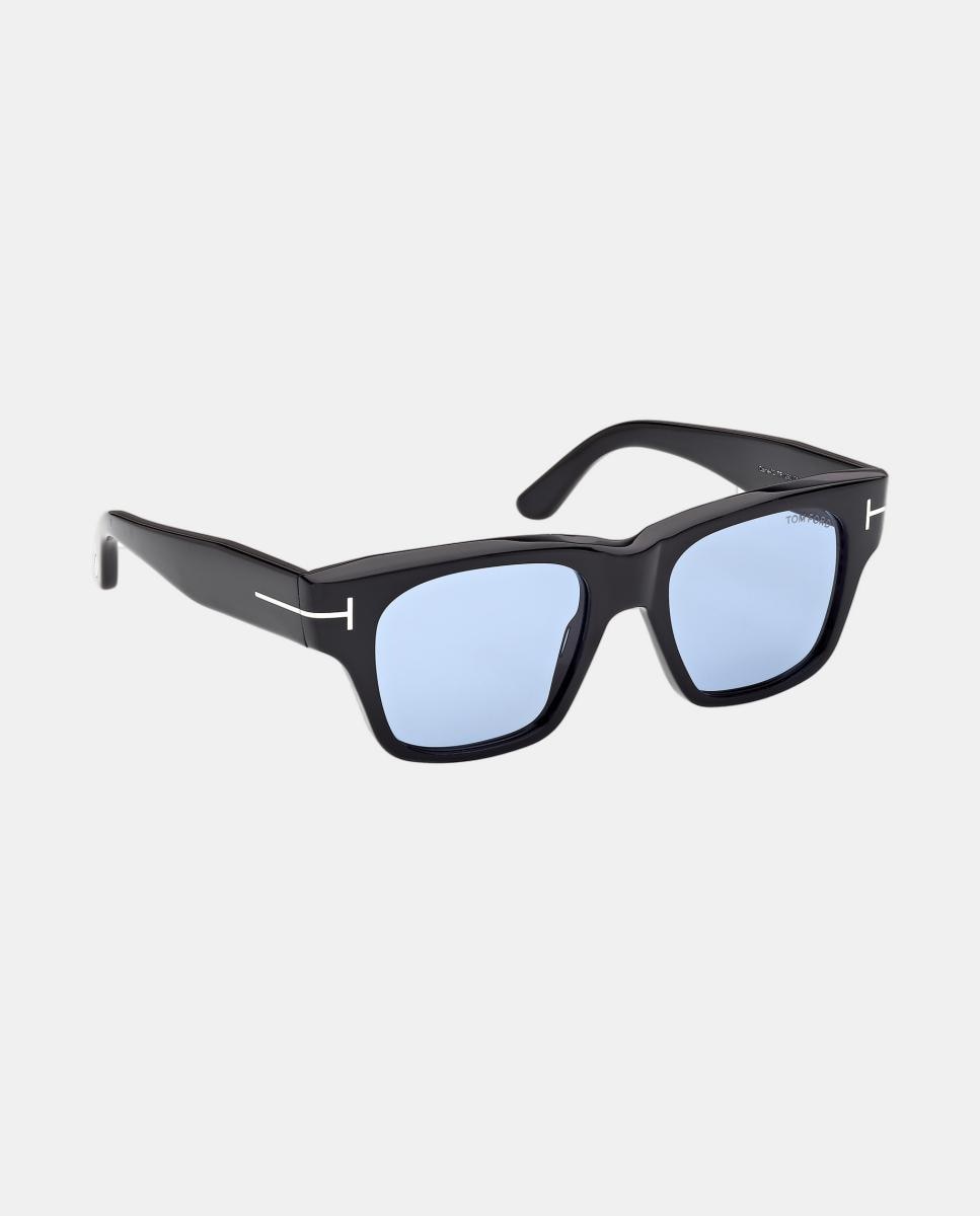 Gafas de sol FT1280 CAINE-02 de hombre cuadrada en acetato - Tom Ford - Negro Negro-8