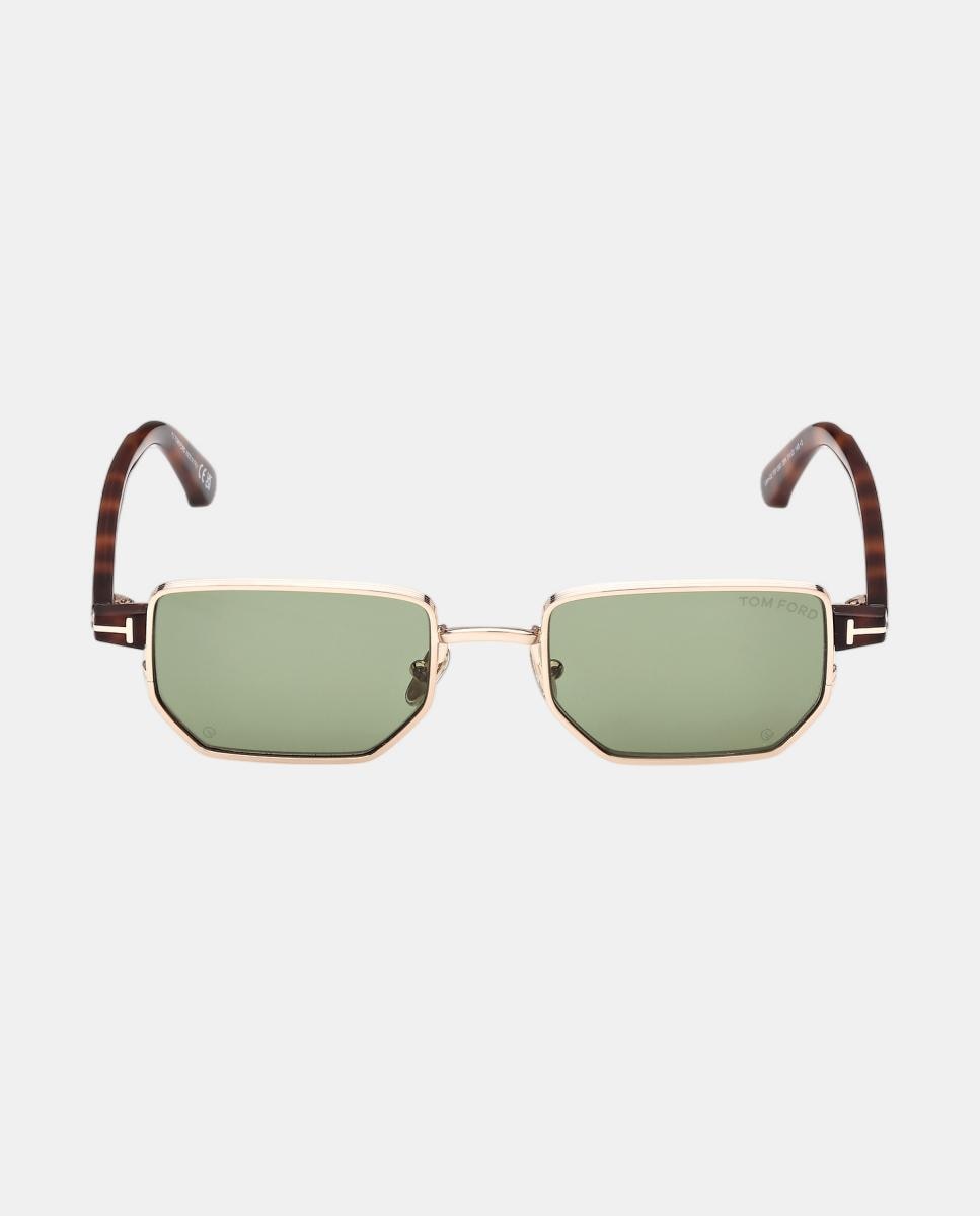 Imagen 0 de Gafas de sol FT1360 CAINE-02 de hombre rectangular en metal Oro