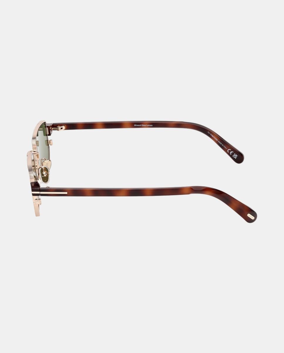 Gafas de sol FT1360 CAINE-02 de hombre rectangular en metal - Tom Ford - Oro Oro-3