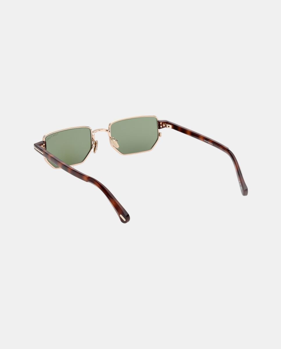 Gafas de sol FT1360 CAINE-02 de hombre rectangular en metal - Tom Ford - Oro Oro-4