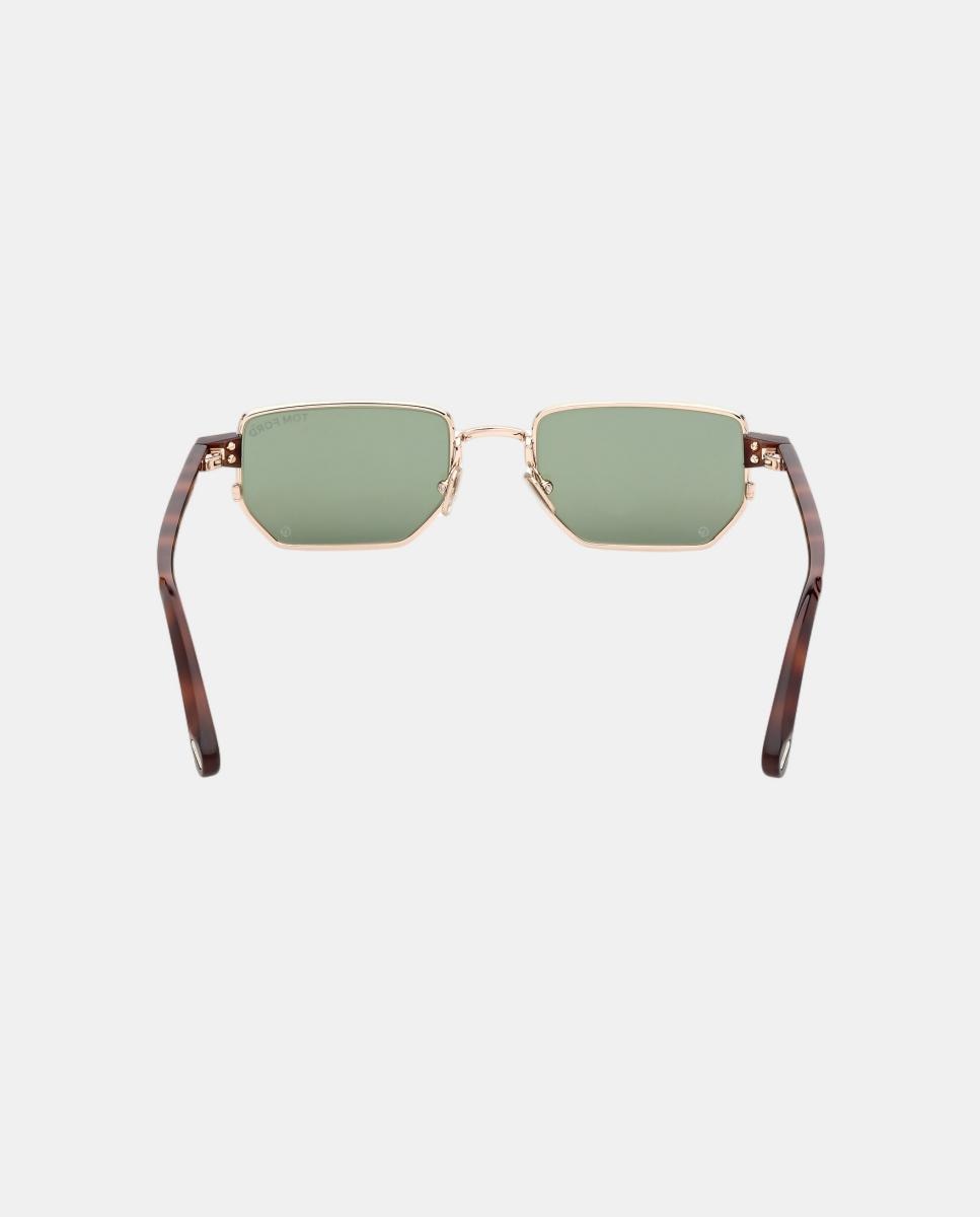 Gafas de sol FT1360 CAINE-02 de hombre rectangular en metal - Tom Ford - Oro Oro-5