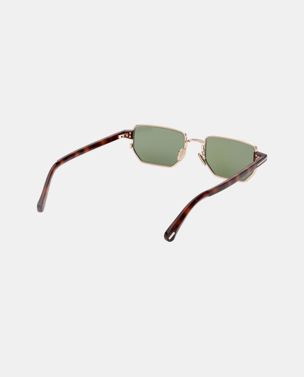 Gafas de sol FT1360 CAINE-02 de hombre rectangular en metal - Tom Ford - Oro Oro-6