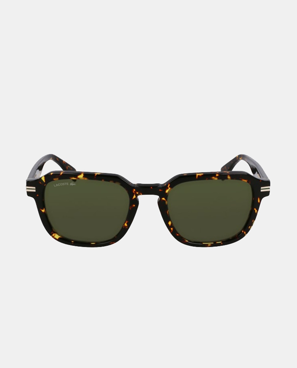 Gafas de sol de hombre cuadrada en inyectado - Lacoste - Marrón Marrón-1