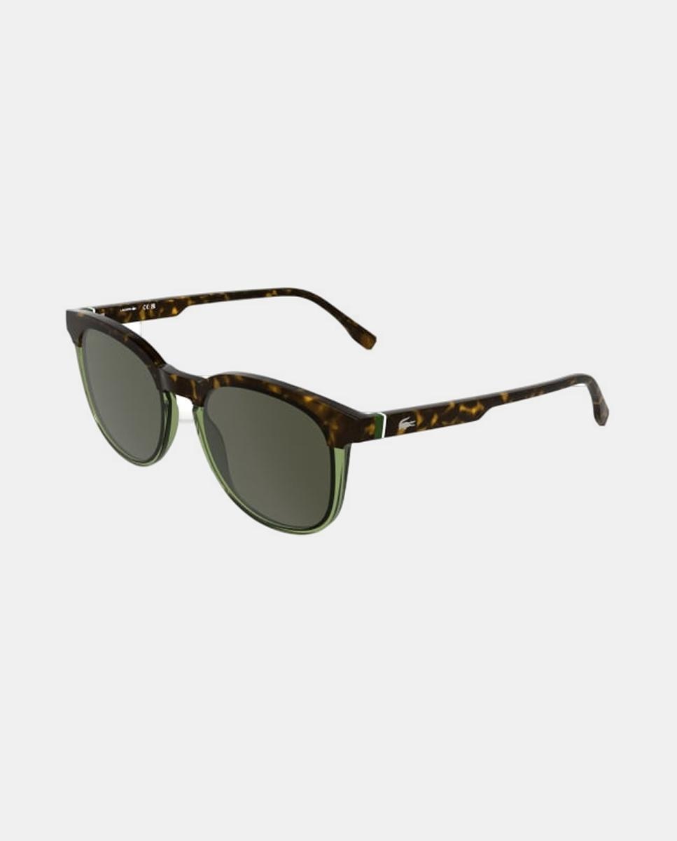 Gafa de sol de hombre ovalada en inyectado - Lacoste - Marrón Marrón-2