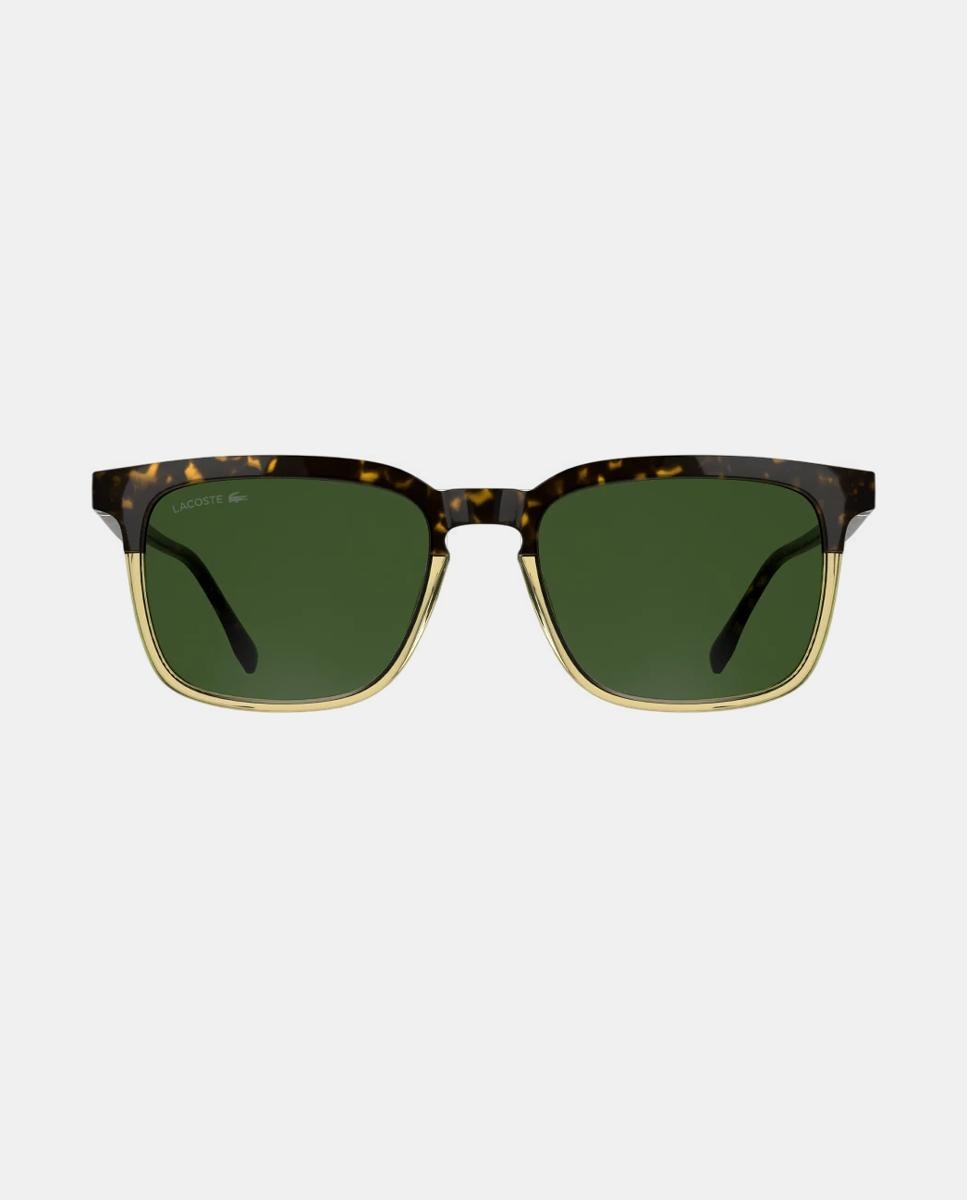Gafa de sol de hombre cuadrada en inyectado - Lacoste - Marrón Marrón-1