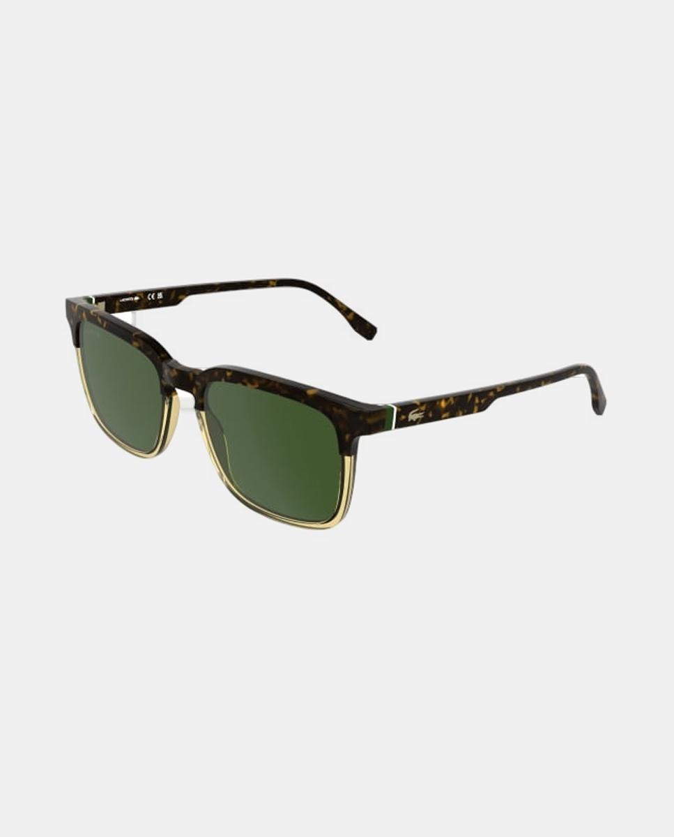 Gafa de sol de hombre cuadrada en inyectado - Lacoste - Marrón Marrón-2
