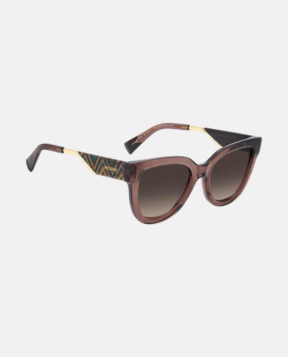 Imagen 3 de Gafas de sol MIS 0290/S de mujer redonda en acetato con lente degradada - Missoni - Marrón Marrón