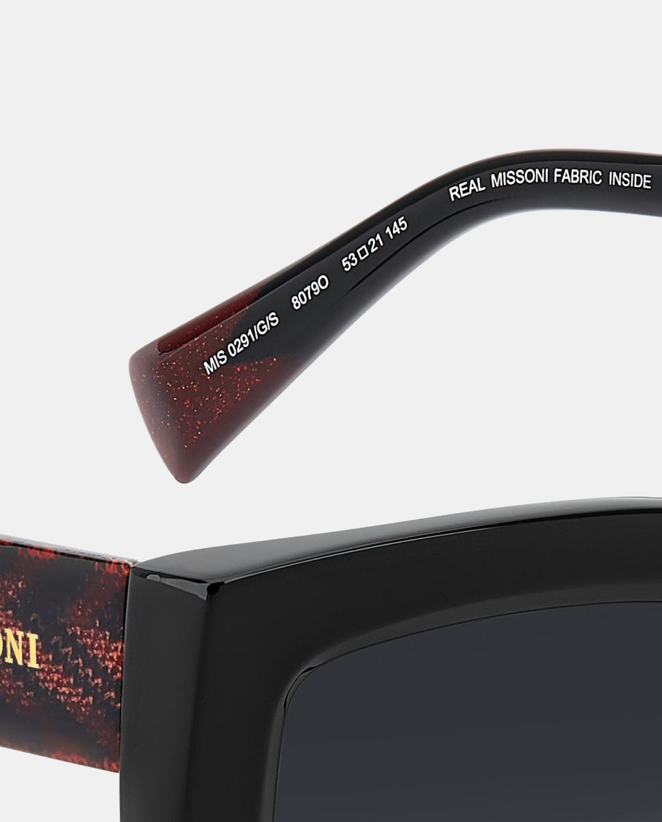 Imagen 2 de Gafas de sol MIS 0291/G/S de mujer cuadrada en acetato con lente degradada - Missoni - Negro Negro