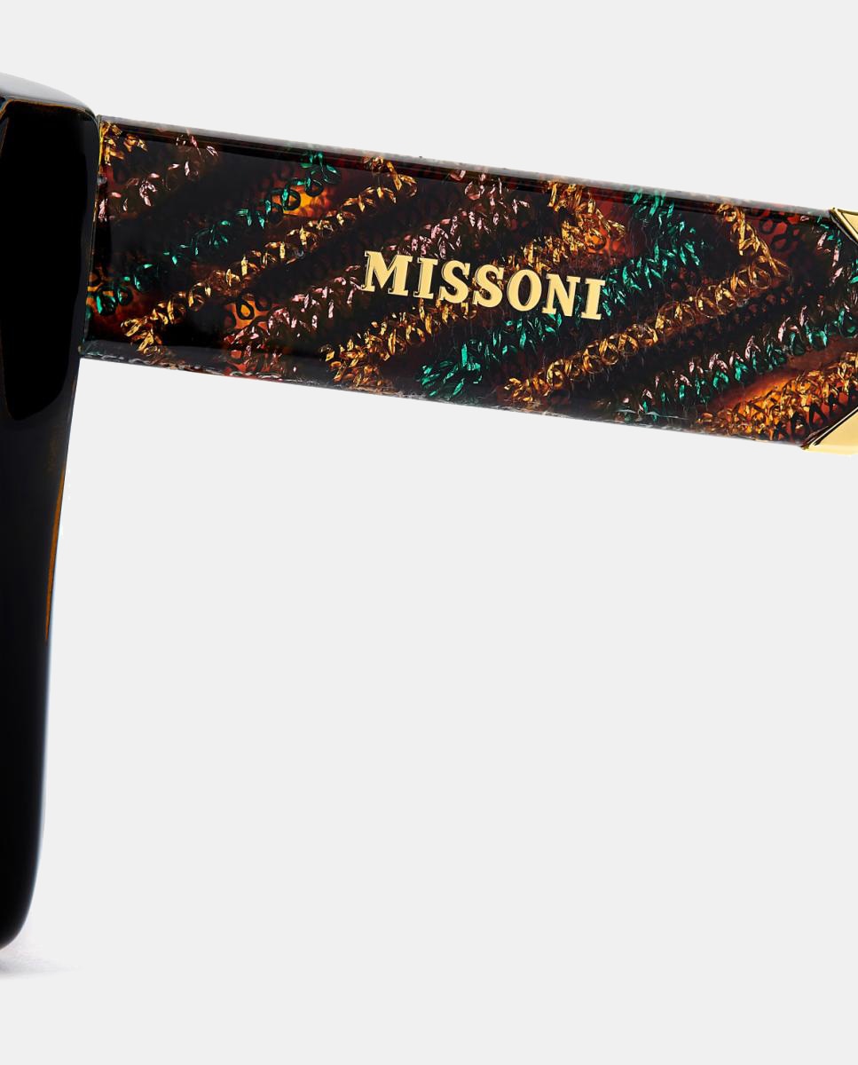 Imagen 4 de Gafas de sol MIS 0243/S de mujer cuadrada en acetato con lente degradada - Missoni - Marrón Marrón