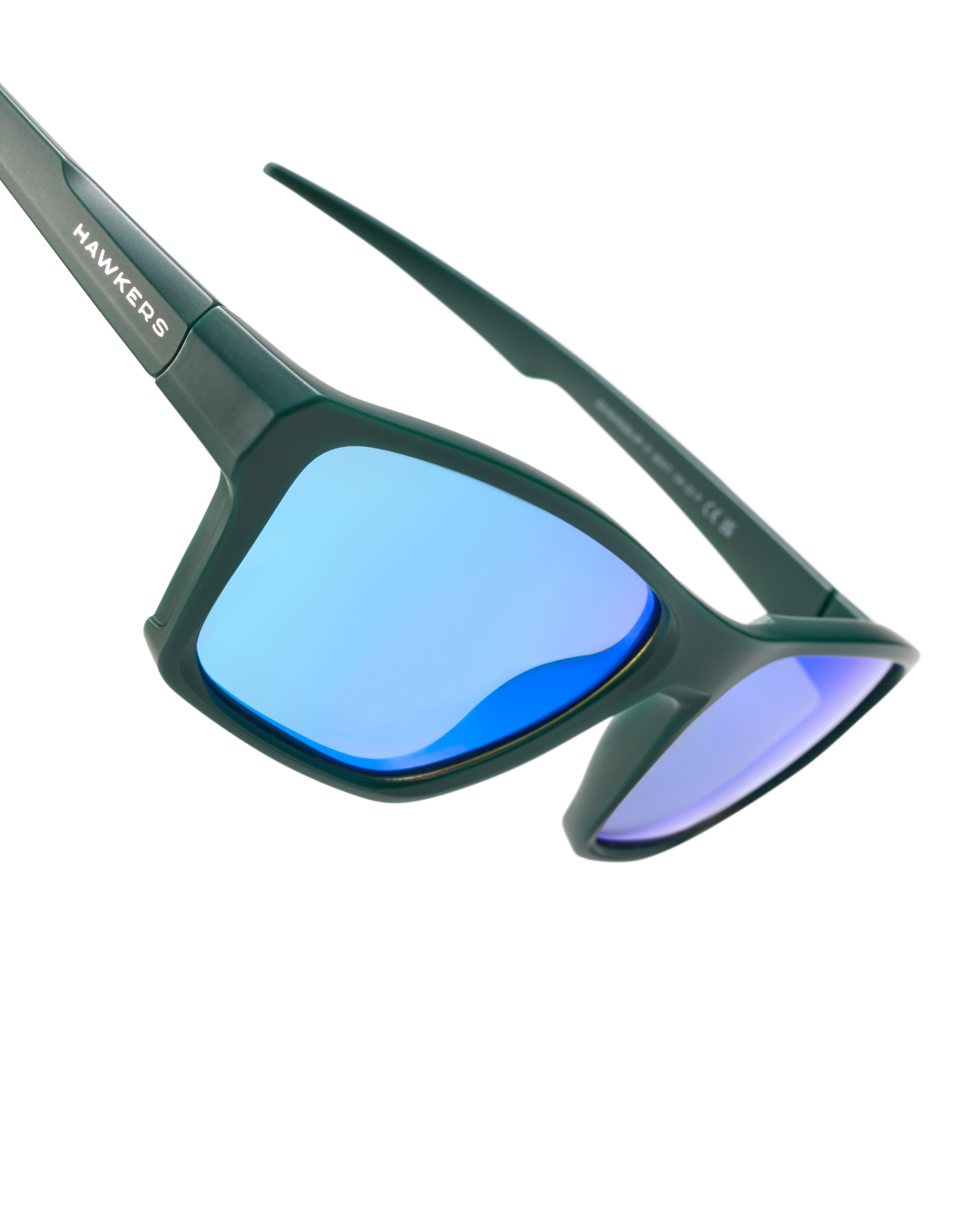 Óculos de Sol Shark Retangulares de Tac Polarizado com Lente Espelhada Verde-escuro-5
