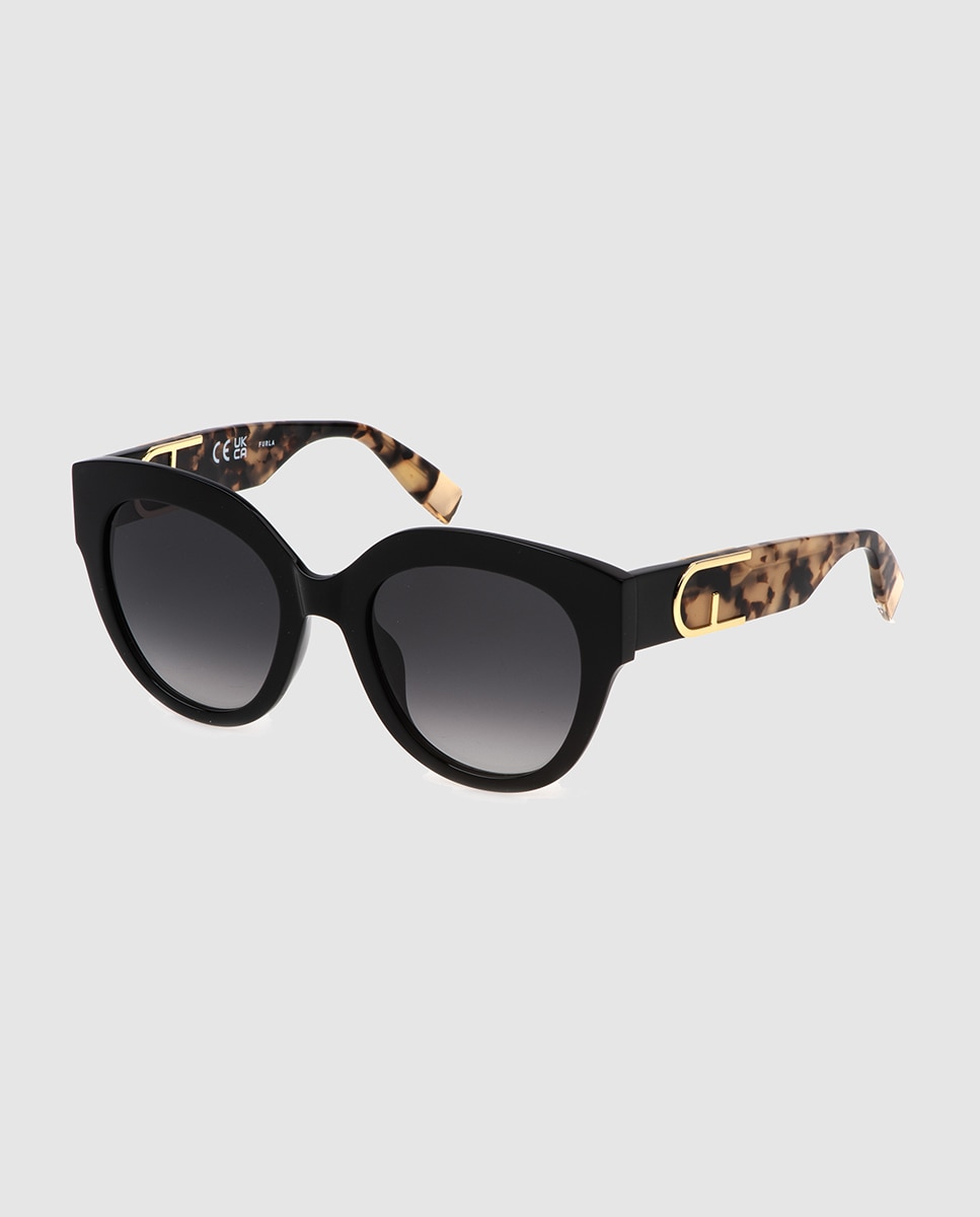 Imagen 1 de Gafas de sol de mujer cuadrada en acetato lente degradada Negro