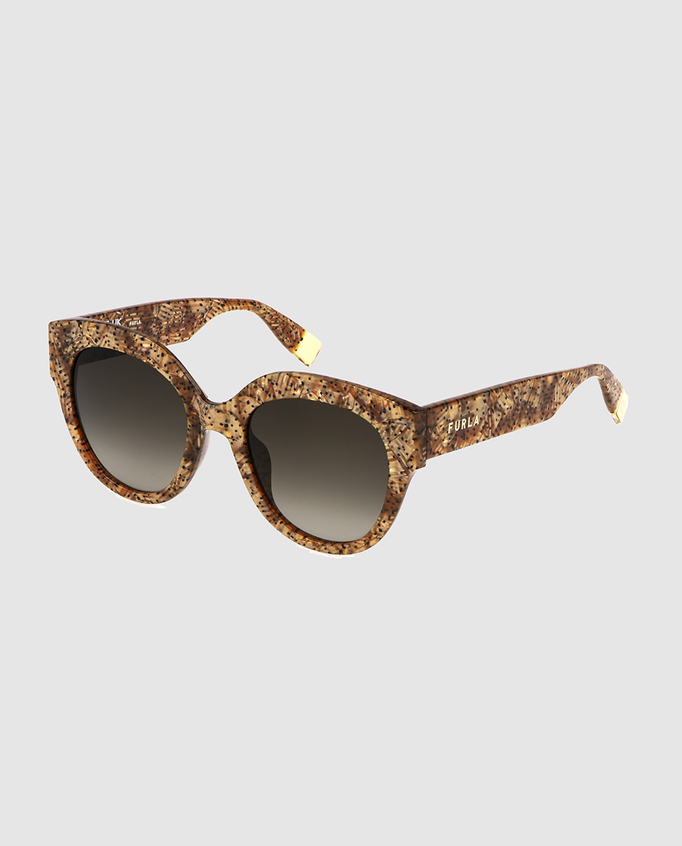 Imagen 1 de Gafas de sol de mujer cuadrada en acetato lente degradada Mostaza