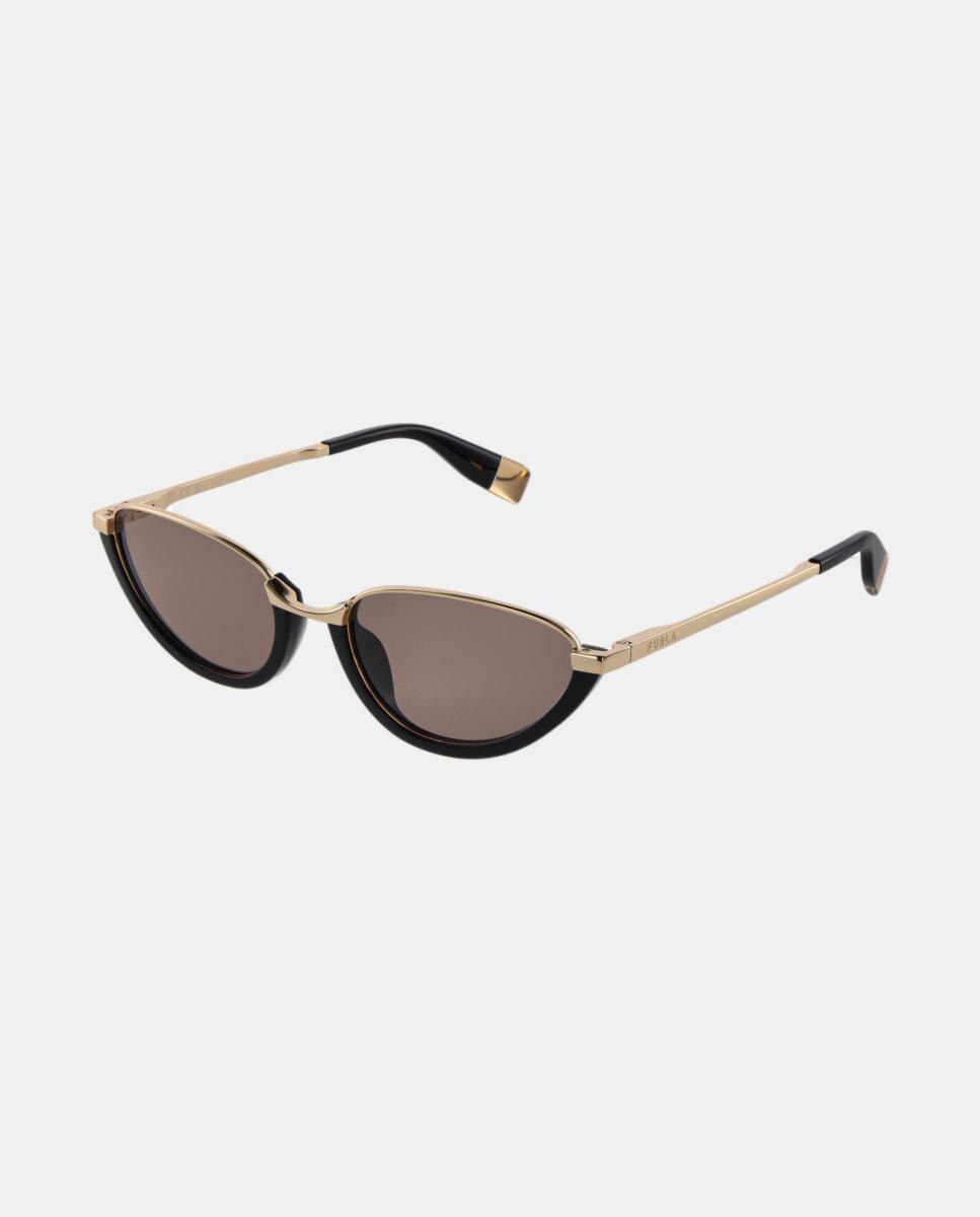 Gafa de sol de mujer ojo de gato en metal - Furla - Oro Oro-2