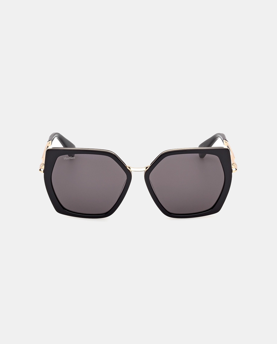 Gafas de sol de mujer geométricas en acetato - Max Mara - Gris Gris-1
