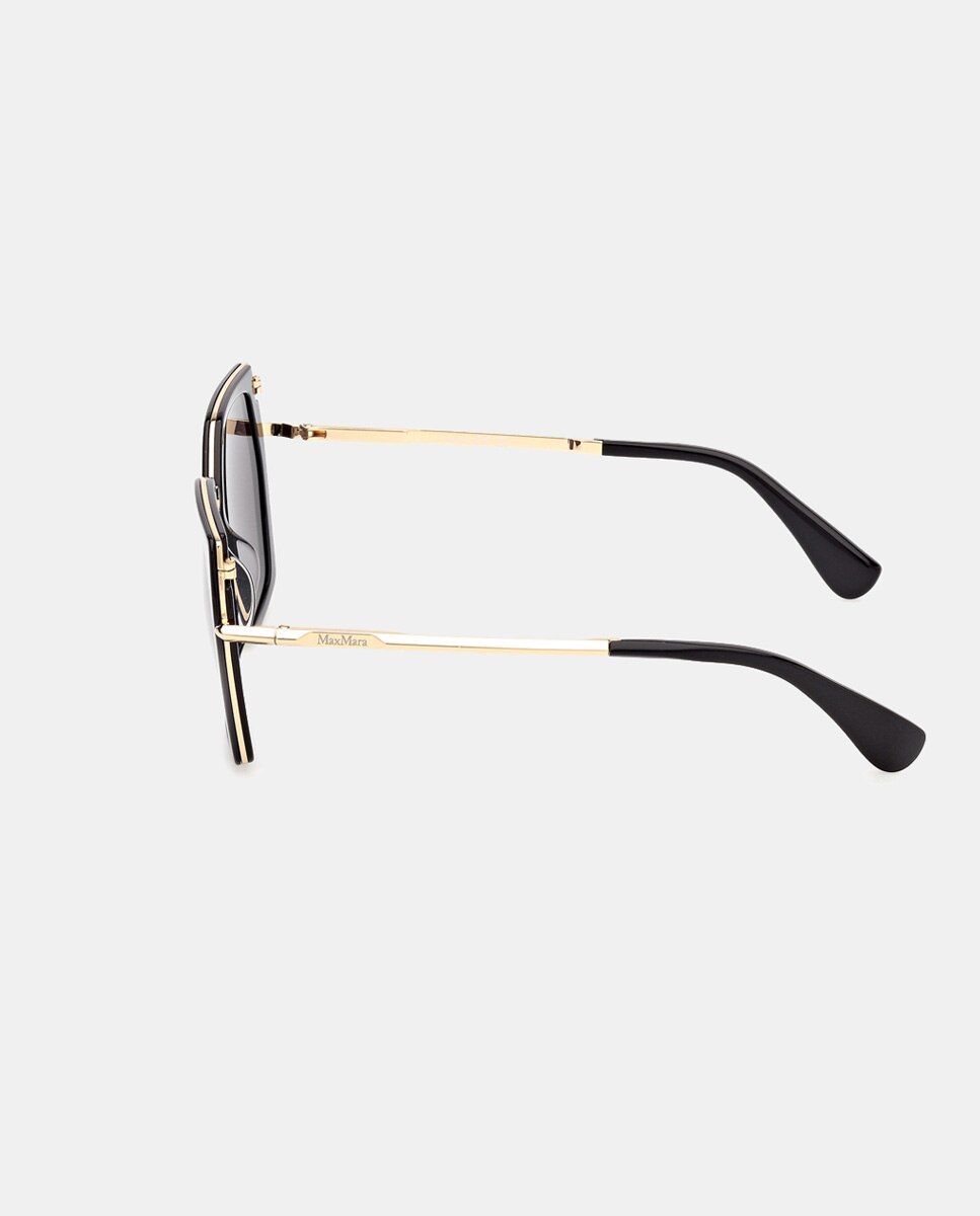 Gafas de sol de mujer geométricas en acetato - Max Mara - Gris Gris-3