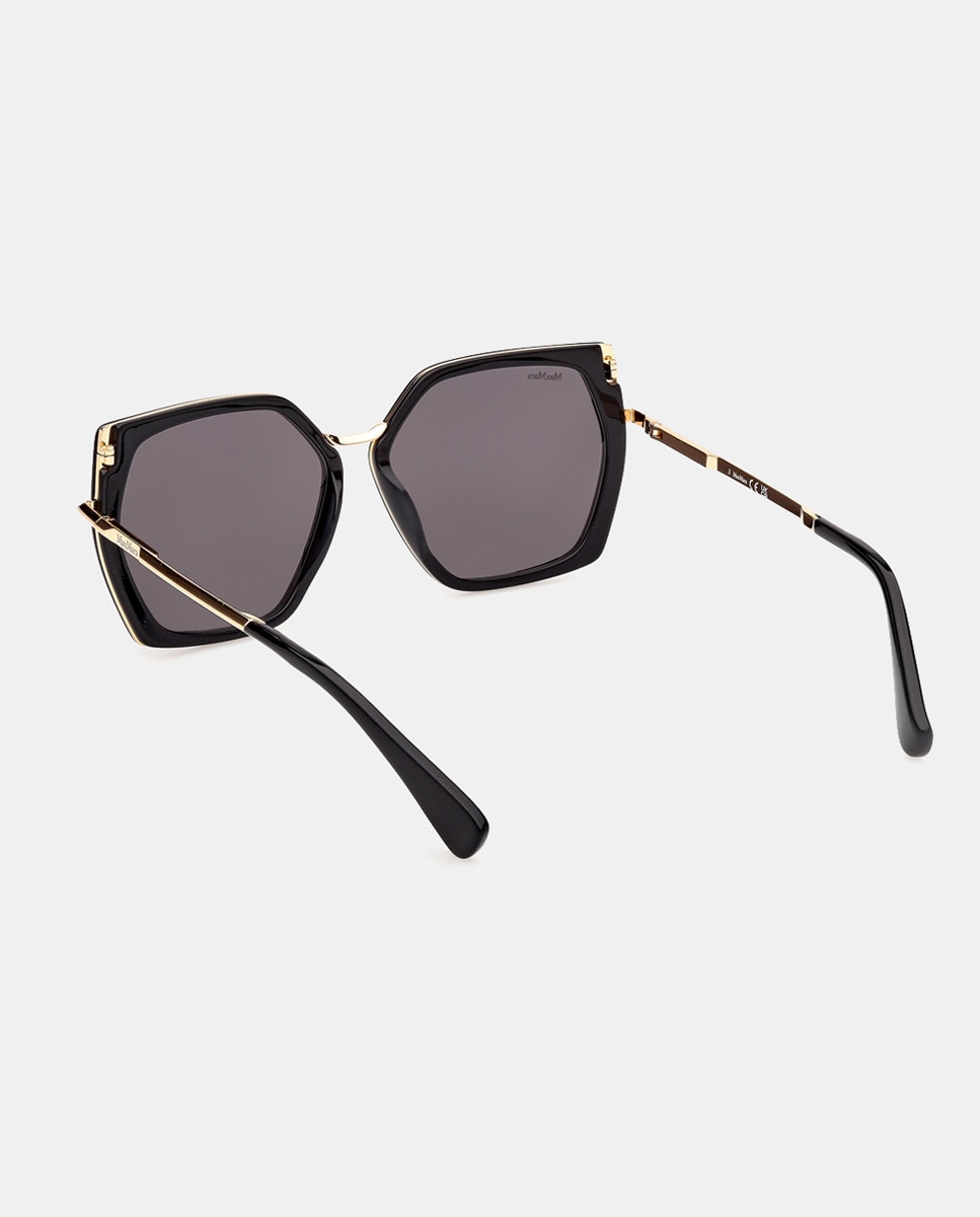 Gafas de sol de mujer geométricas en acetato - Max Mara - Gris Gris-4