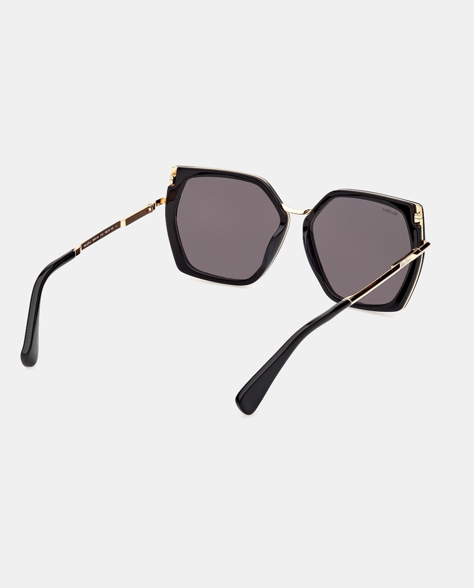 Gafas de sol de mujer geométricas en acetato - Max Mara - Gris Gris-6