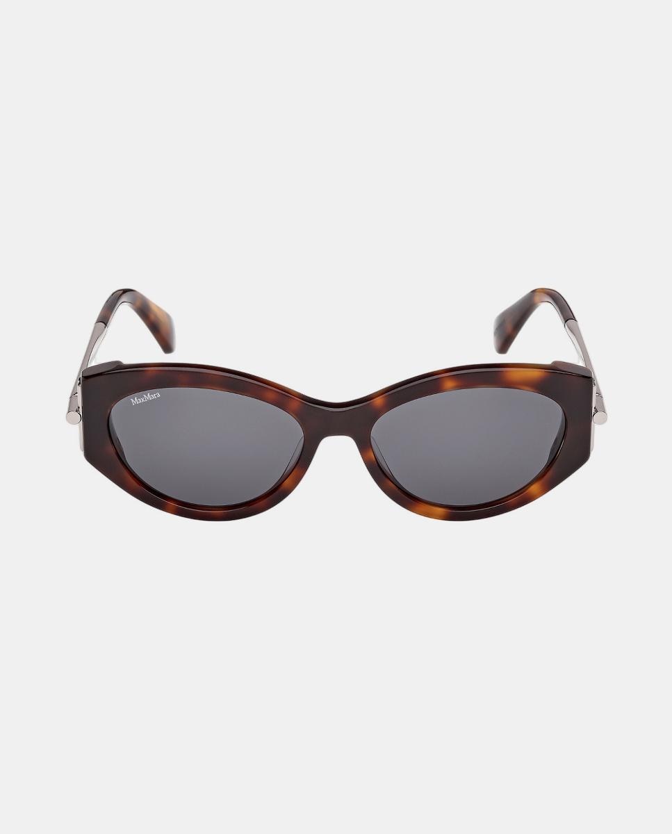 Imagen 0 de Gafa de sol de mujer ovalada en acetato Marrón oscuro