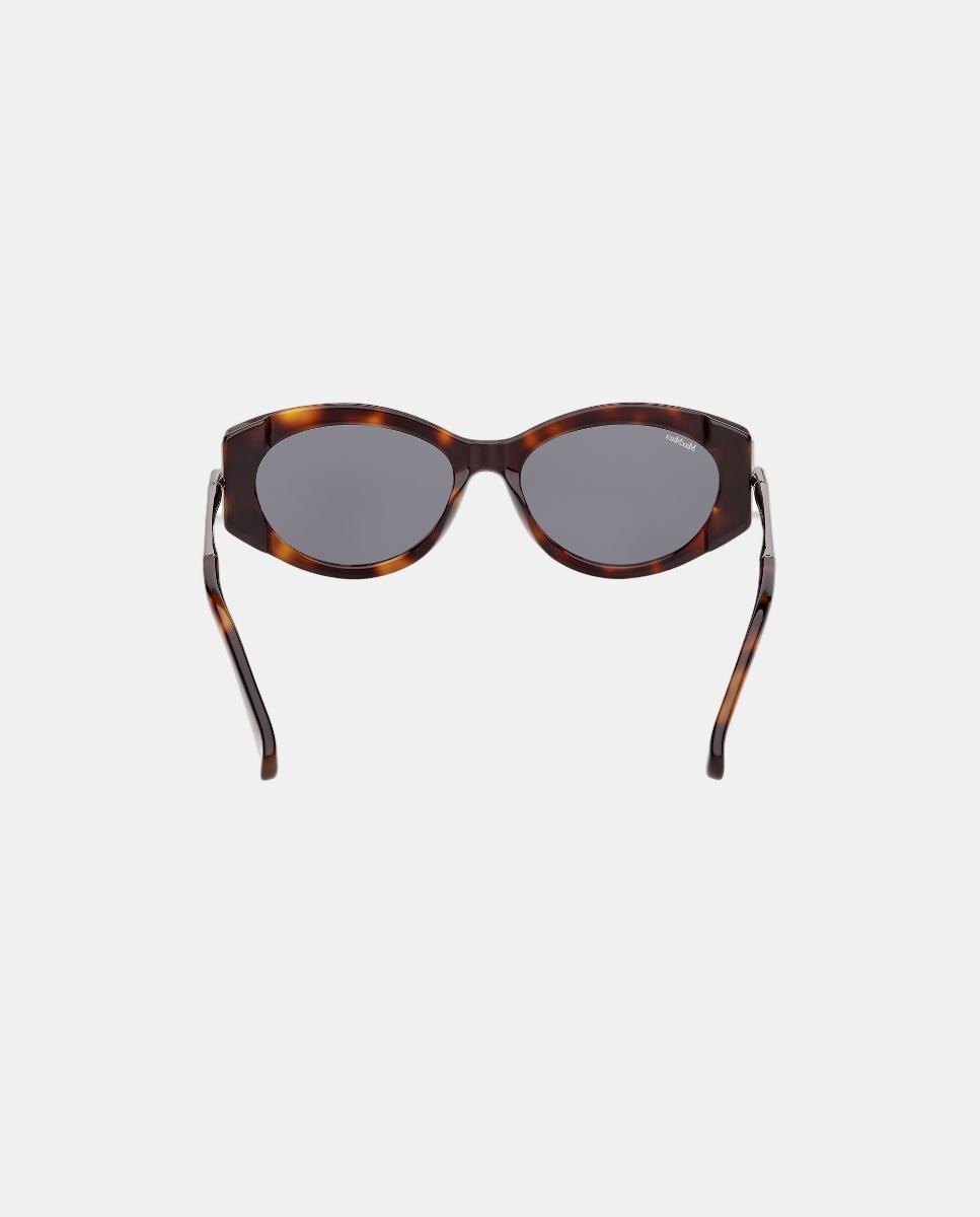 Gafa de sol de mujer ovalada en acetato - Max Mara - Marrón oscuro Marrón oscuro-6
