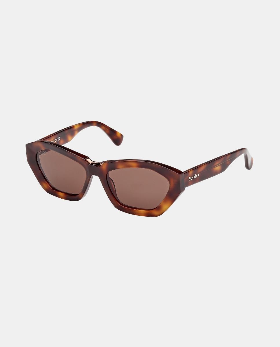 Imagen 2 de Gafa de sol de mujer geometrica en acetato - Max Mara - Marrón Marrón