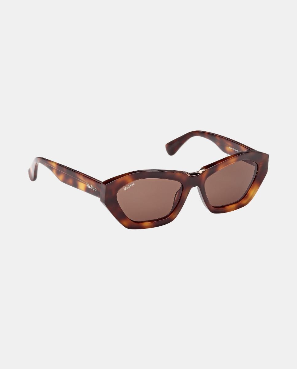 Imagen 3 de Gafa de sol de mujer geometrica en acetato - Max Mara - Marrón Marrón