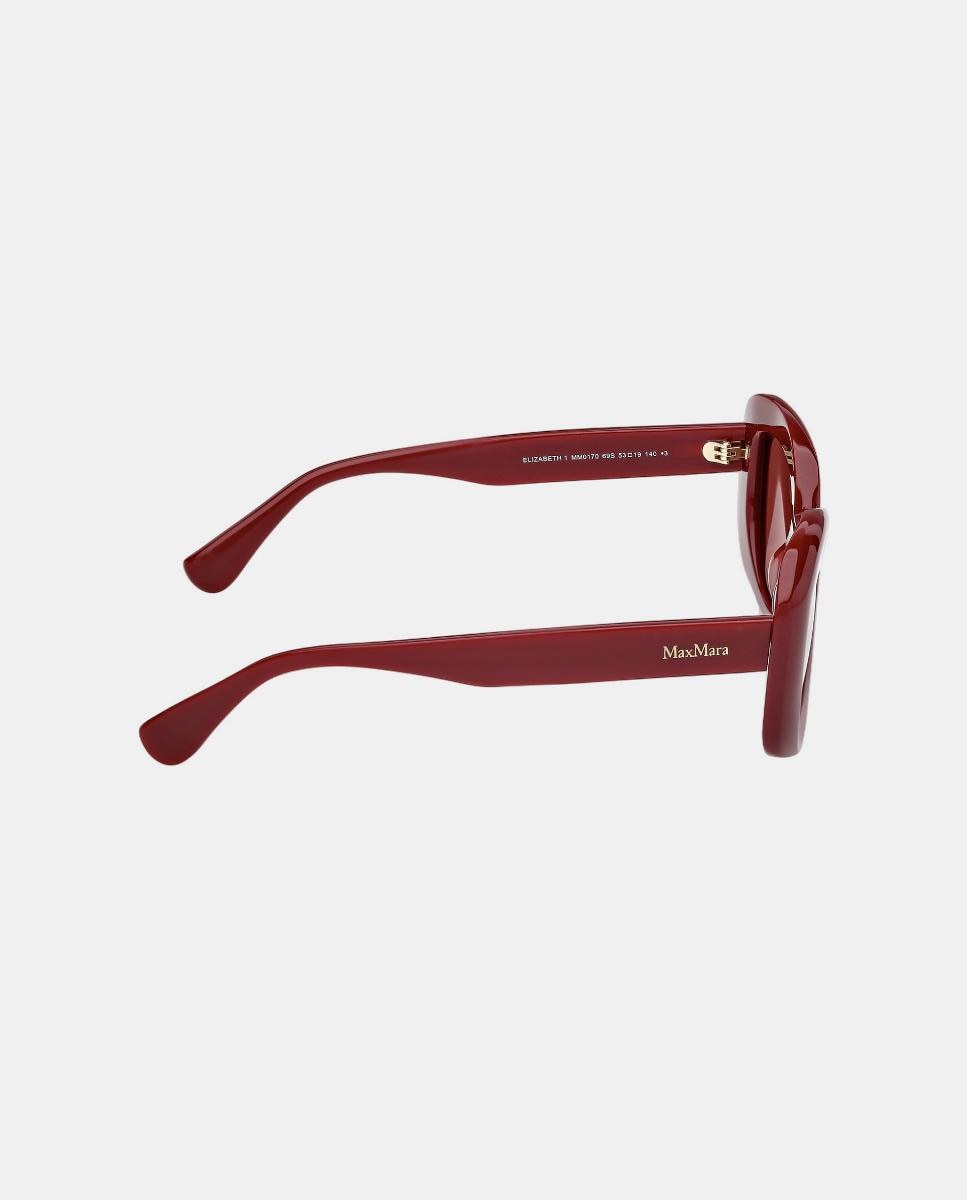 Imagen 4 de Gafa de sol de mujer redonda en acetato - Max Mara - Burdeos Burdeos