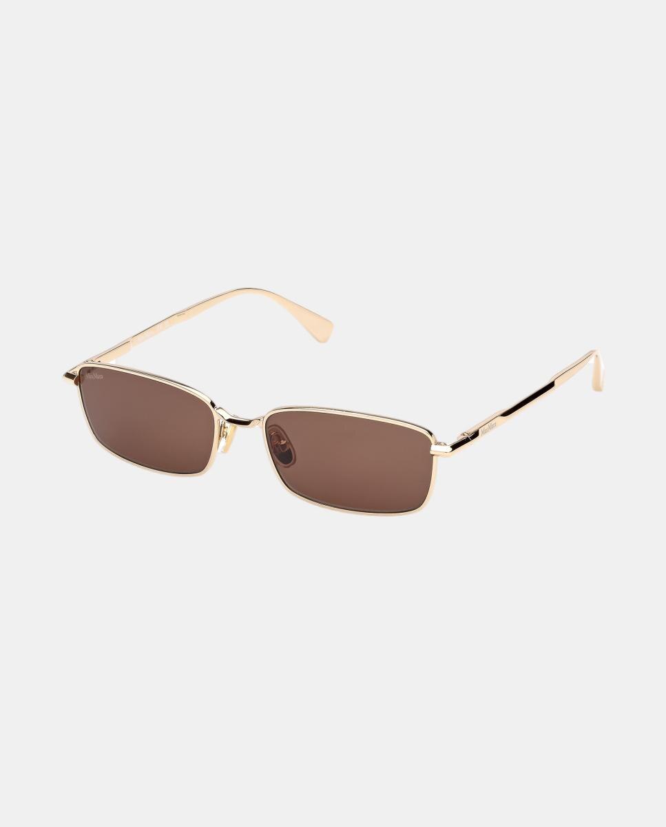 Gafas de sol MM0199 de mujer cuadrada en metal - Max Mara - Oro Oro-2